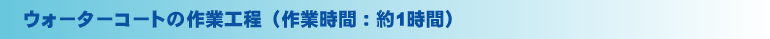 �E�H�[�^�[�R�[�g�̍�ƍH��